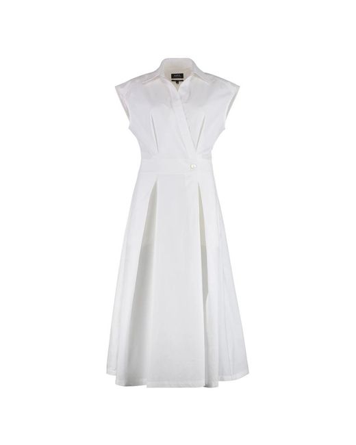 A.P.C. White Midi Dresses