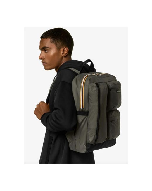 K-Way Black Backpacks for men