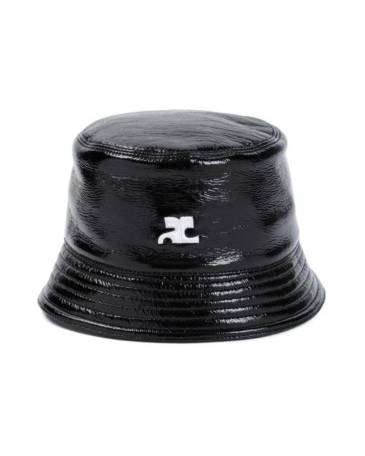 Sombrero cubo de vinilo negro Courreges de color Black