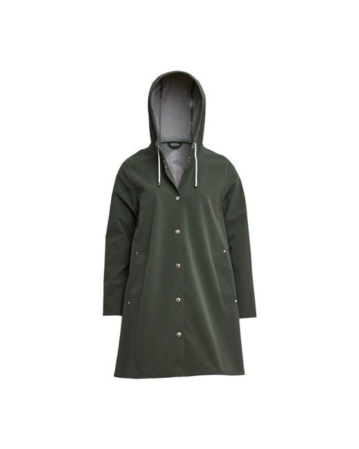 Stutterheim Green Leichter matter a-linien-regenmantel