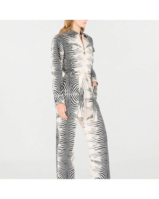 Roberto Cavalli Gray Jumpsuits