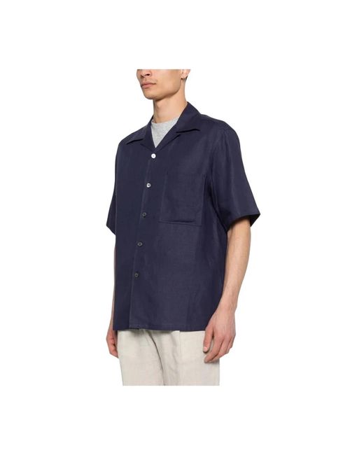Zegna Blue Short Sleeve Shirts for men