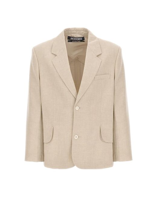 Jacquemus The Titolo Jacket in het Natural voor heren