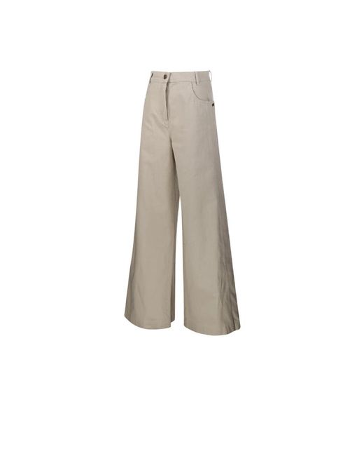 Max Mara Broeken ,Wide Broeken in het Gray