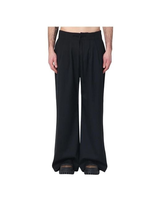 Entire studios Black Wide Trousers for men