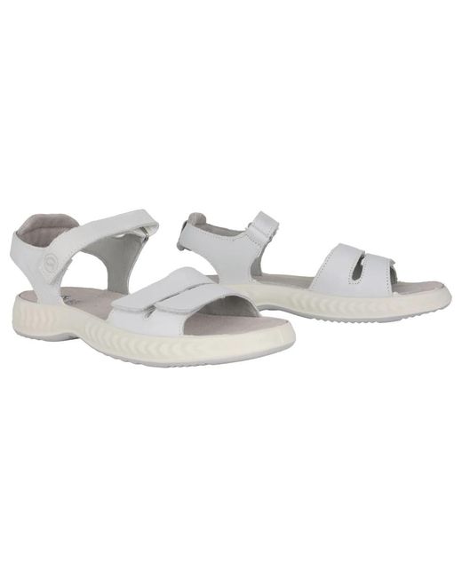 Ara Schoenen ,Grijs ,Leer Grijze Damessandaal in het White