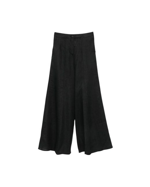 Semicouture Black Wide Trousers