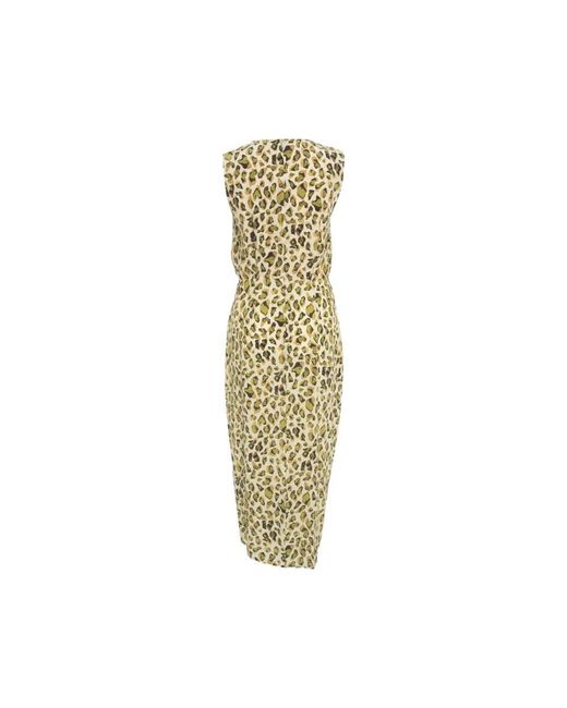 Midi Dresses Kaos de color Metallic