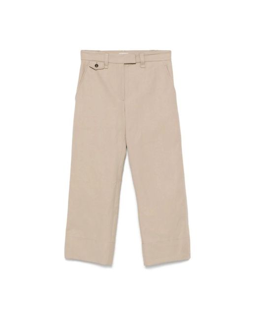 Brunello Cucinelli Natural Cropped Trousers