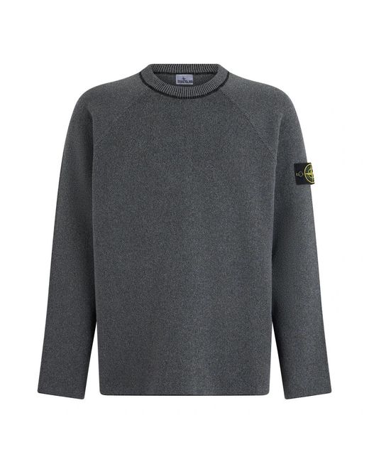 Stone Island Gray Round-Neck Knitwear for men