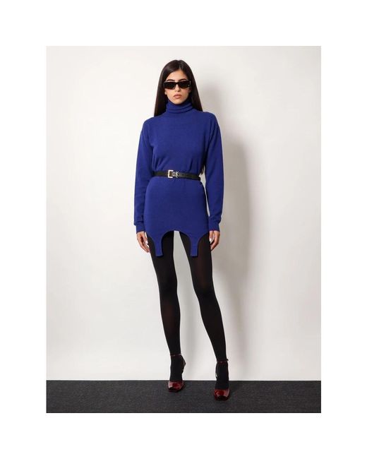 Saint Laurent Blue Cashmere Knitwear