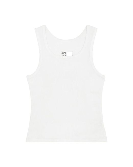 Tops > sleeveless tops MM6 by Maison Martin Margiela en coloris White