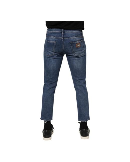 Dolce & Gabbana Blue Cropped Jeans for men
