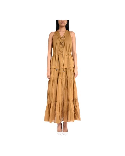 Pinko Metallic Maxi Dresses