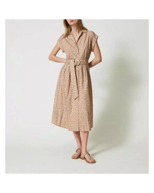 Twinset Natural Shirt Dresses