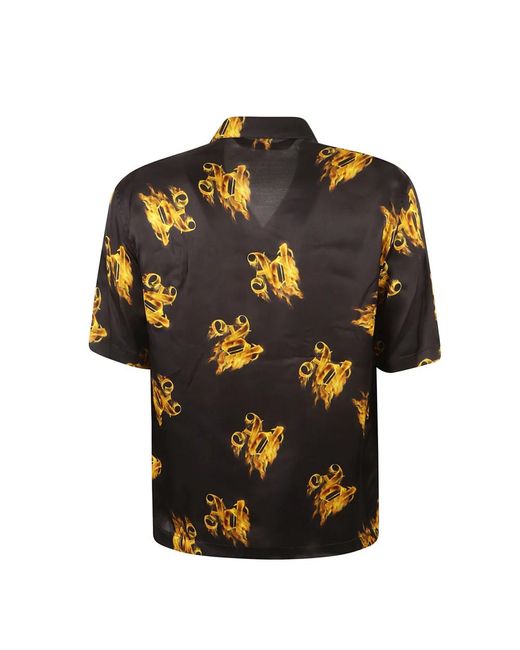 Palm Angels Black Short Sleeve Shirts for men