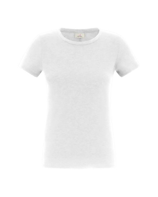 Camiseta stretch con estampado de logo Deha de color White