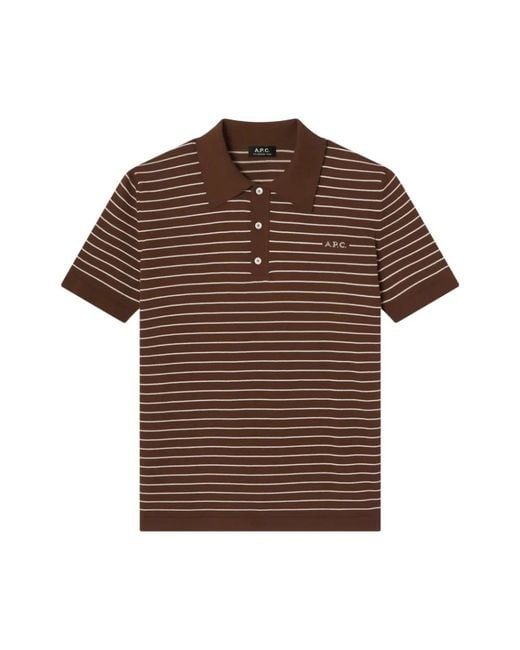 A.P.C. Tristan Polo in het Brown voor heren
