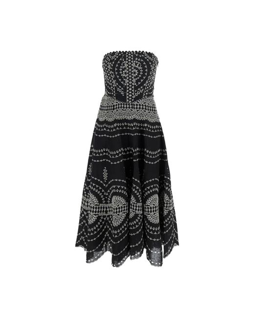 Charo Ruiz Black Iris Schwarzes Langes Kleid