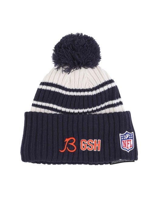 KTZ Accessoires ,Veelkleurig ,Chicago Bears Pom Pom Beanie Hat in het Blue voor heren