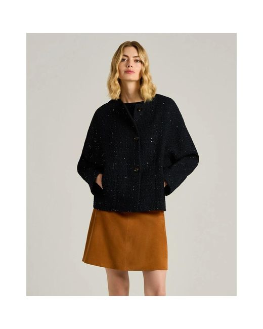 Kiton Truien & Vesten ,Zwart ,Wol Tailored Wollen En Zijden Jas in het Black