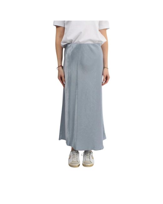 Falda con cintura elástica de acetato Max Mara de color Blue