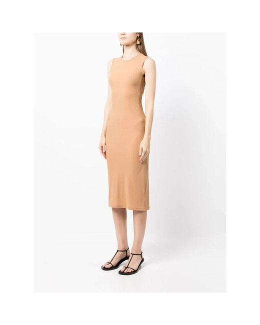 Jil Sander Midi Dresses in het Natural