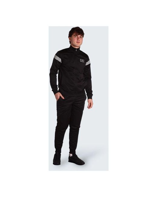 EA7 Schwarzes 3dpv56 trainingsanzug set in Black für Herren