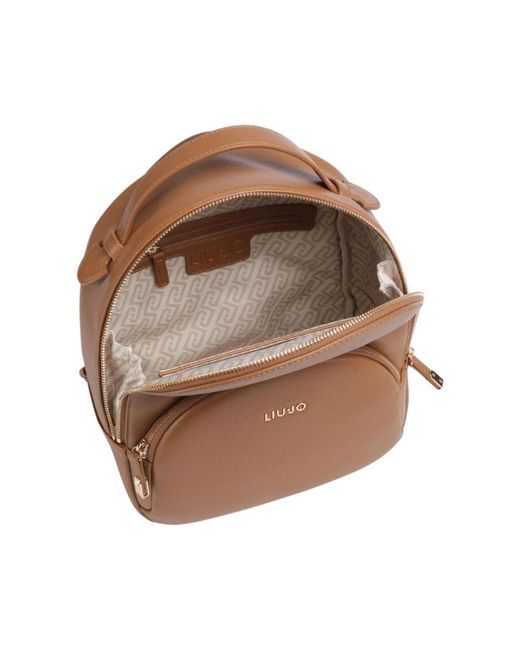 Liu Jo Medium Zip Backpack in het Brown
