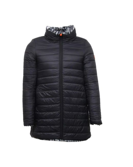 Save The Duck Blue Wendbare Ecofur Jacke D4302W Rury5