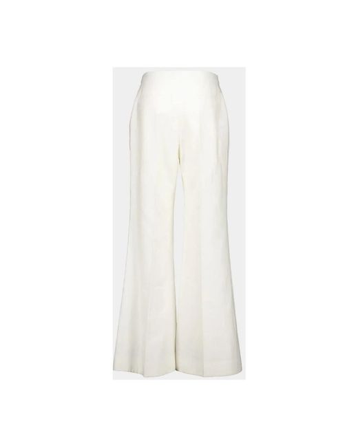 Givenchy Broeken ,Wit ,Linnen Witte Wijde Linnen Canvas Broek in het White
