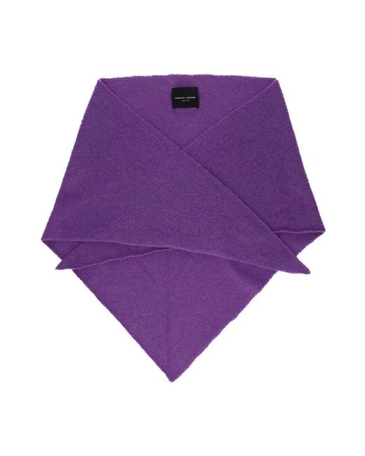 Roberto Collina Purple Winter Scarves for men