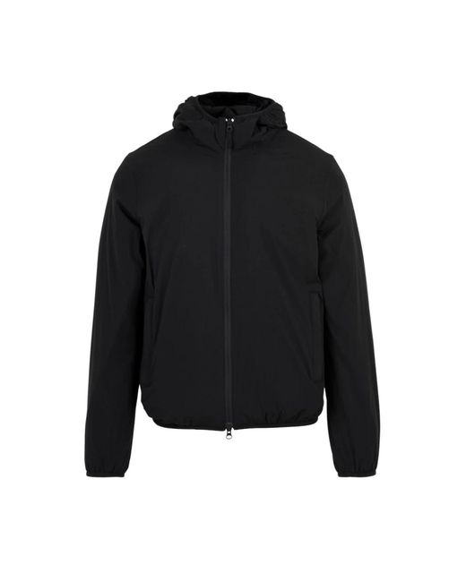 Aspesi Hoodies & Sweatvesten ,Zwart ,Voorrits Dubbele Zak Binnen Zak Jas in het Black voor heren