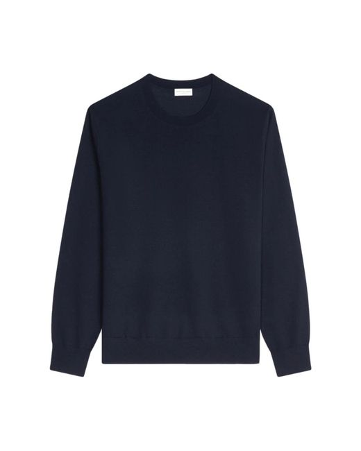 Dries Van Noten Round-Neck Knitwear in het Blue voor heren