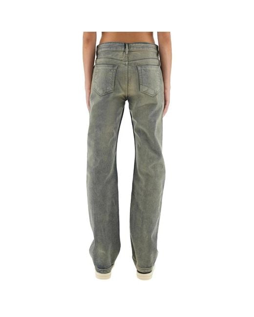 Rick Owens Green Straight Fit Jeans