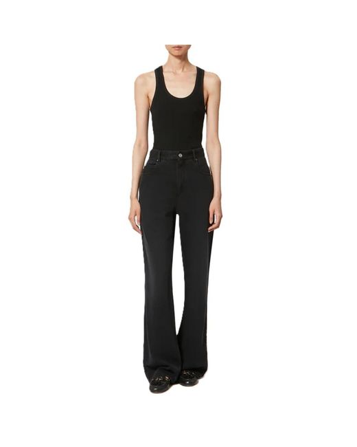 Isabel Marant Black Boot-Cut Jeans