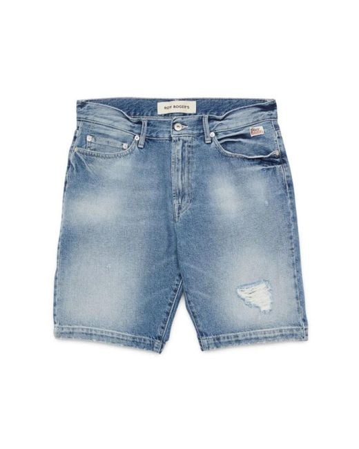 Roy Rogers Blue Denim Shorts for men