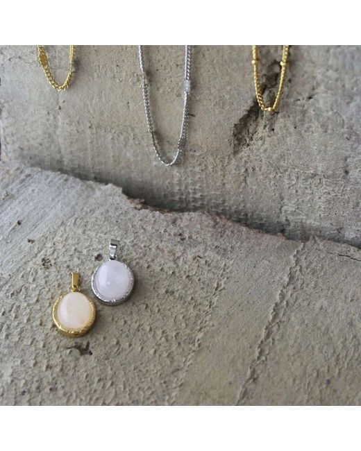 Dansk Copenhagen White Rosa Achat Wasserdichter Charm-Anhänger
