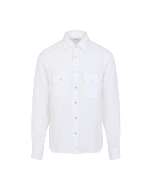 Kiton Leinenhemd in White für Herren
