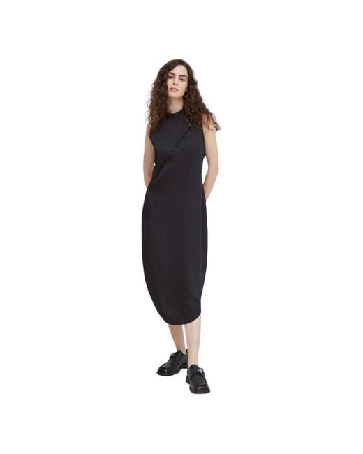 Bruuns Bazaar Jurk Met Knoopdetails in het Black