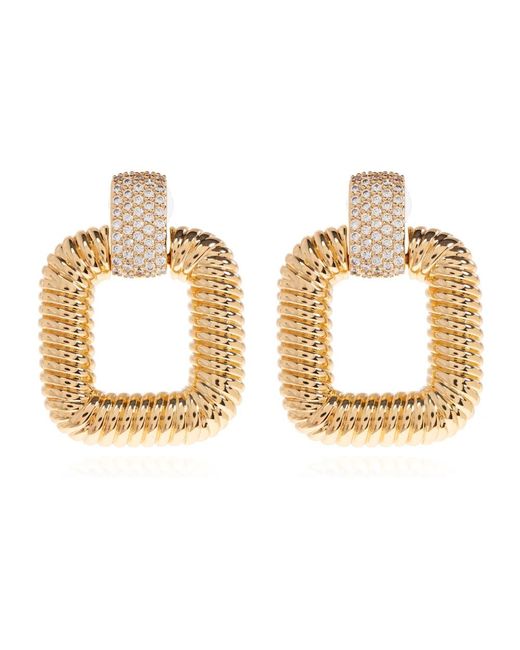 Self-Portrait Earrings in het Metallic