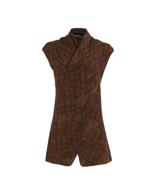 Cortana Brown Sleeveless Tops