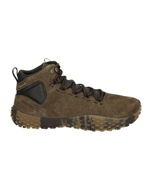 Merrell Schoenen ,Bruin ,Leer Casual Mid-Top Waterdichte Schoenen Bruin in het Brown voor heren
