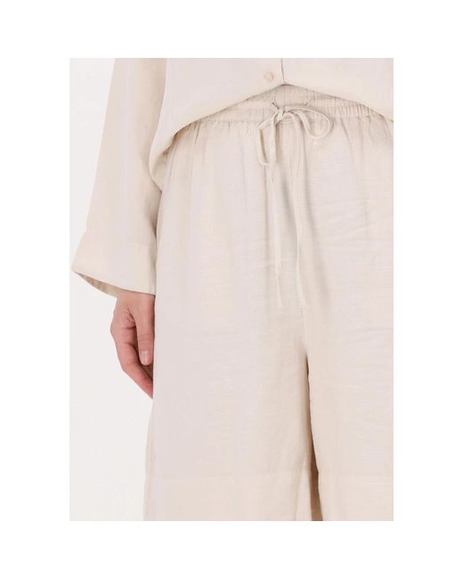 SELECTED Korte Broeken ,Slflena High Waist Shorts in het Natural