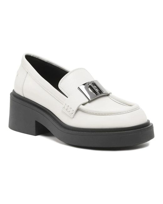 Furla White Loafers
