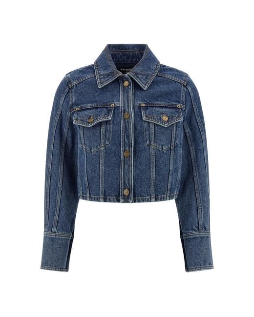 Balmain Blue Denim Jackets