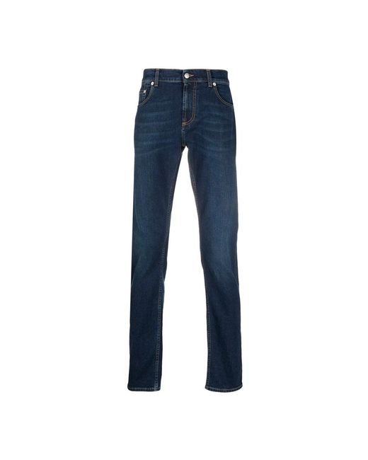 Alexander McQueen Blue Skinny Jeans for men