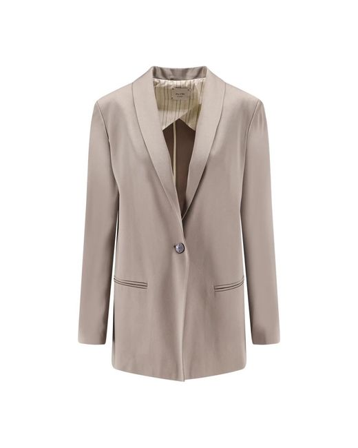 Alysi Single-Breasted Blazer in het Brown