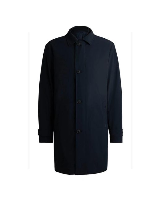 HUGO Blue Single-Breasted Coats for men