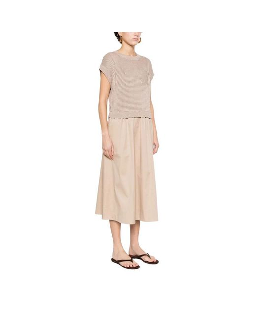 Peserico Natural Midi Dresses